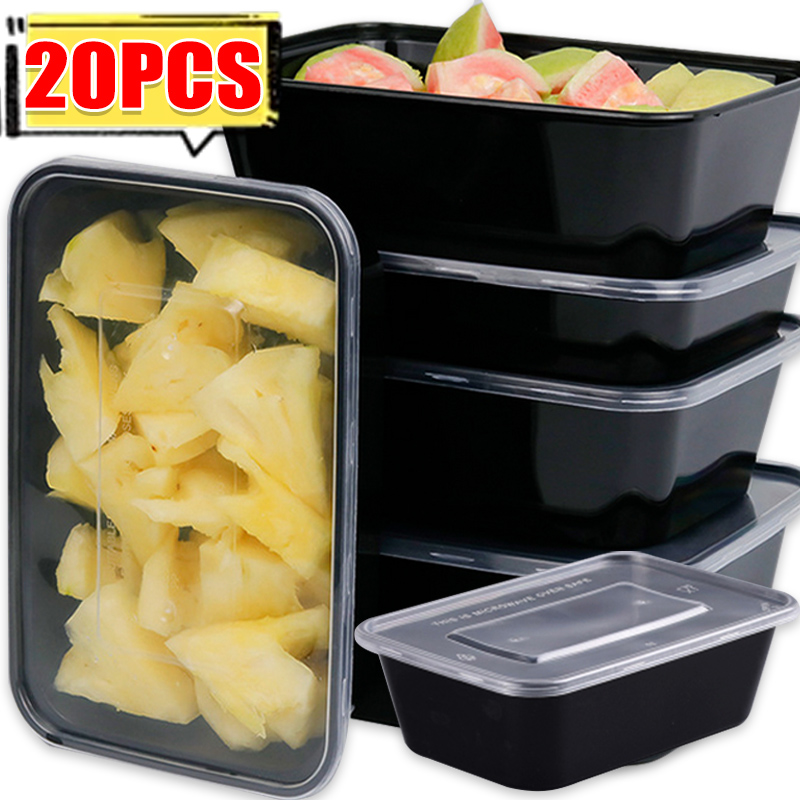 Food Storage Prep Containers - 10/20x Wadah Penyimpanan Makanan dengan Tutup
