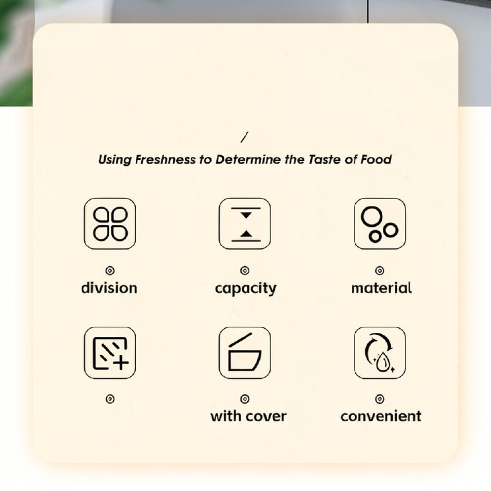 Food Storage Prep Containers - Wadah Salad dengan Sekat, Mangkuk Saji,