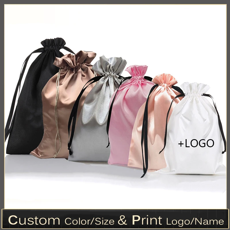 Zebra Food Storage - 10 Buah Tas Rambut Ekstensi Satin