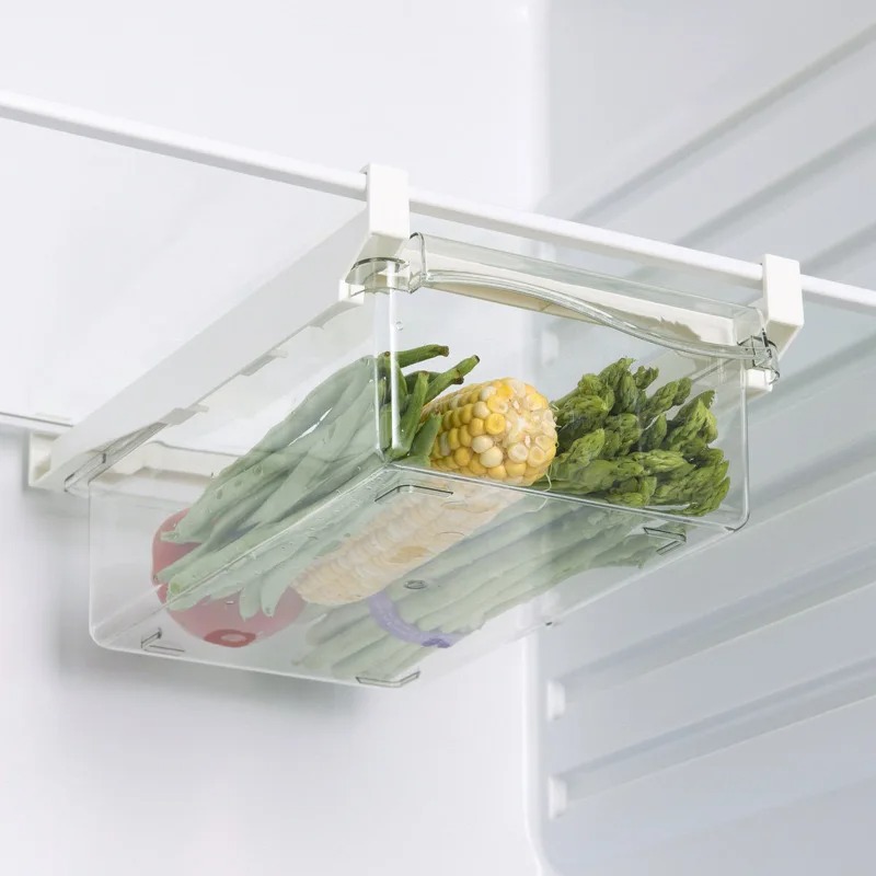 Food Storage Rack For Kitchen - Rak Penyimpanan Buah Transparan Tipe Laci,