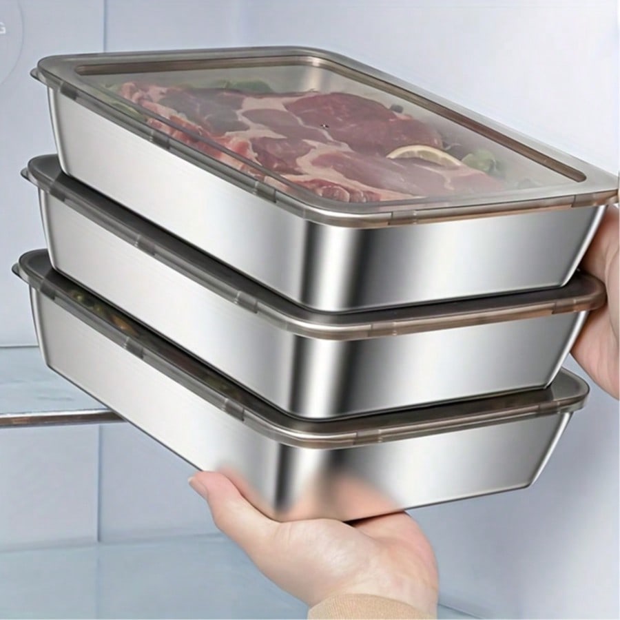 Food Storage Prep Containers - 6pcs (3 Kotak + 3 Tutup)