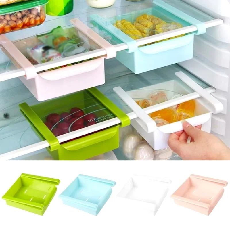 Food Storage Rack For Kitchen - Rak Penyimpanan Organizer Penghemat Ruang Kulkas