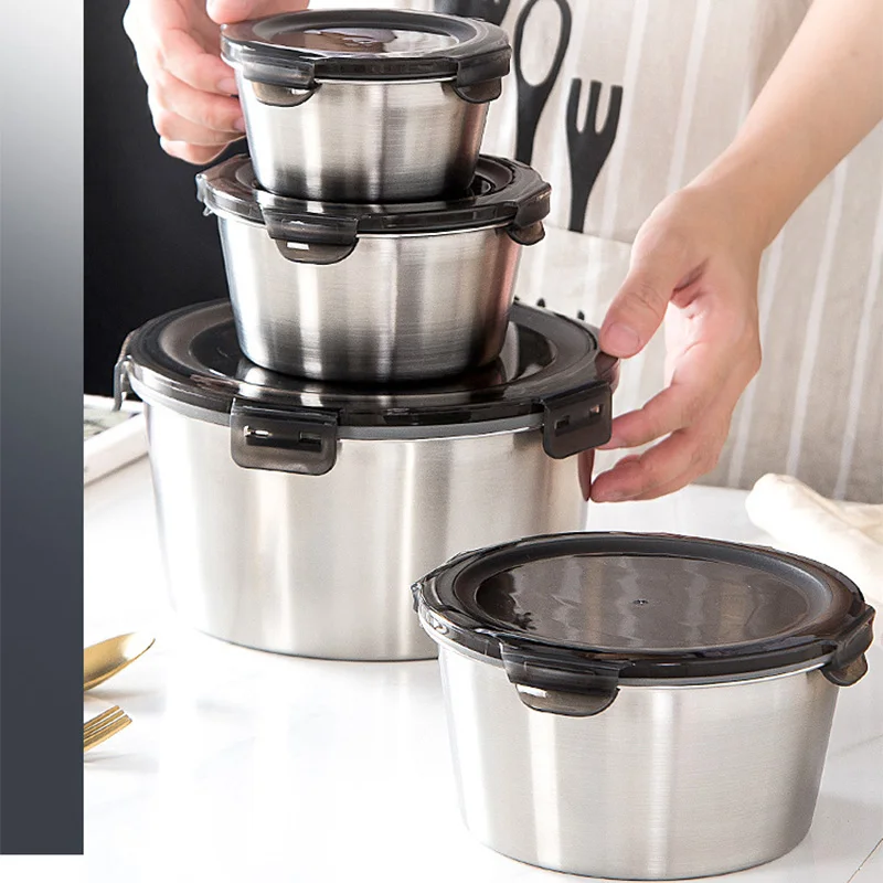Food Storage With Colander - Kotak makan siang Bento baja tahan