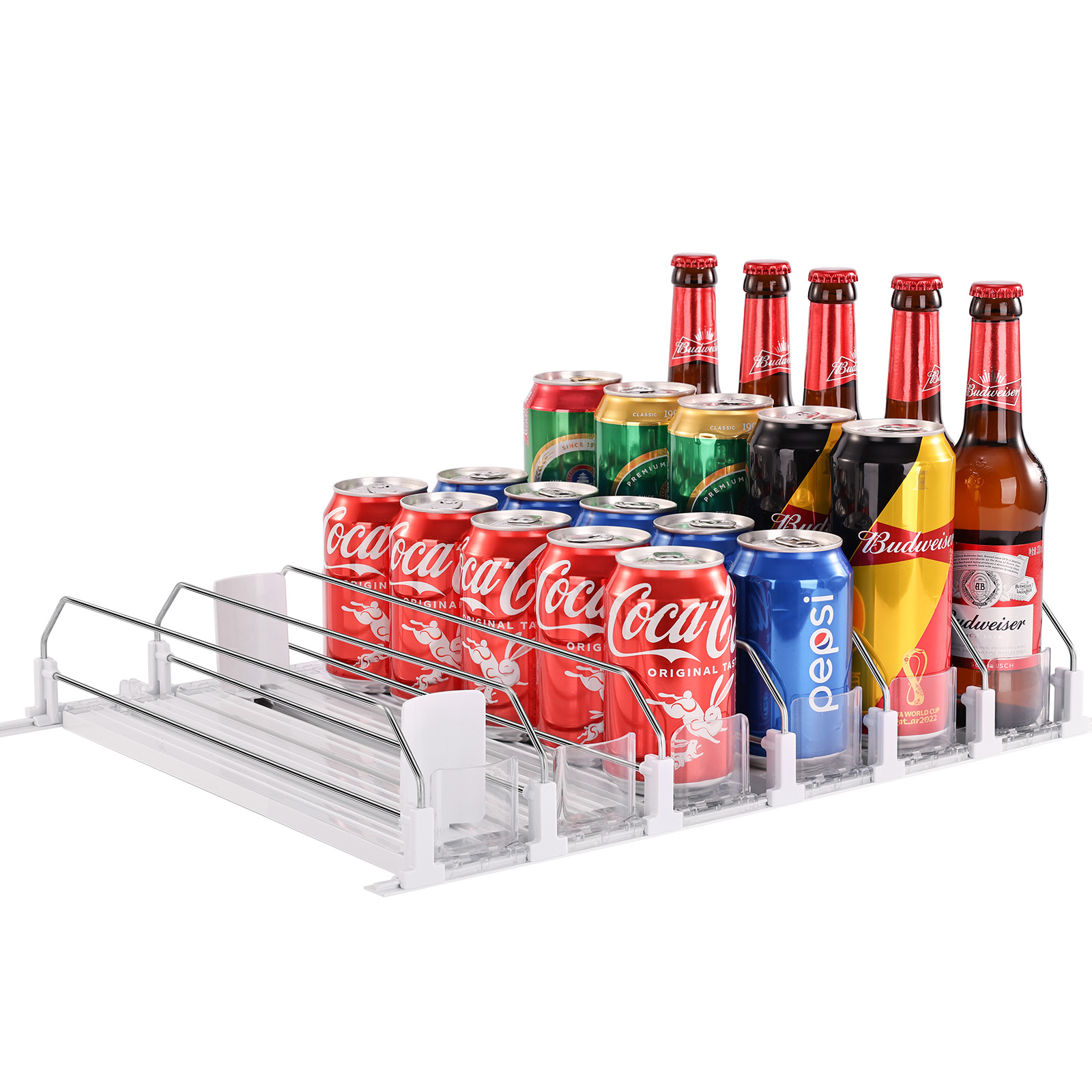 Food Storage Rack For Kitchen - Dispenser Kaleng Soda dengan Pendorong Otomatis