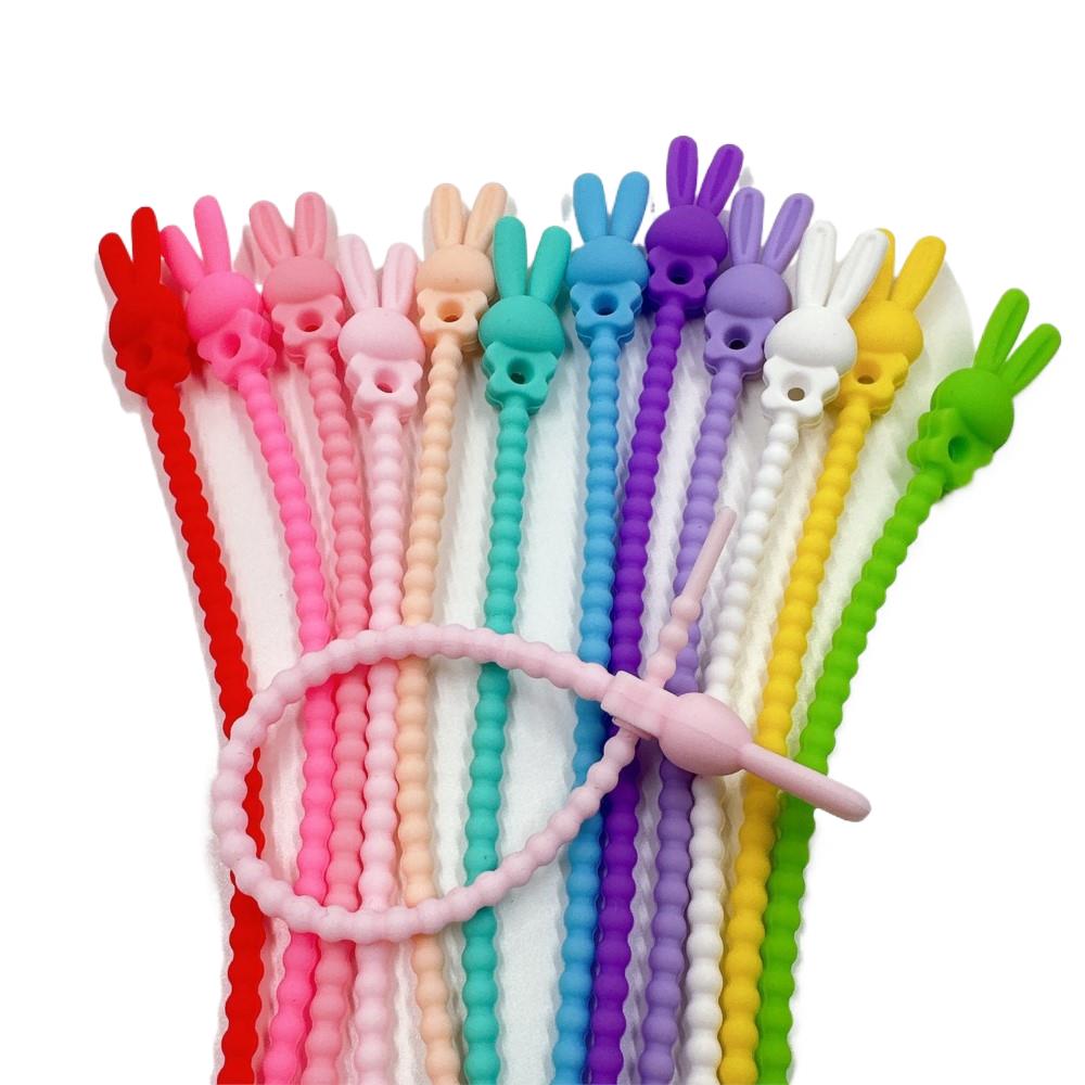 Food Storage Hot - 10Pcs Pengatur Kabel Silikon Bentuk Bunga