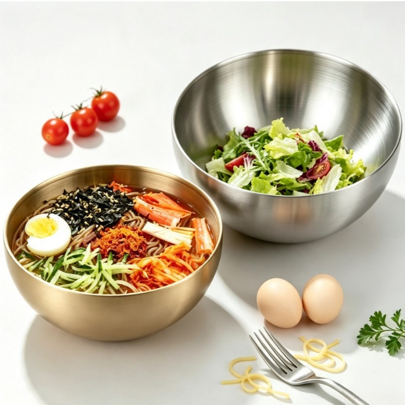 Food Storage Eco Friendly - Mangkuk Pencampur Stainless Steel, Mangkuk Sajian