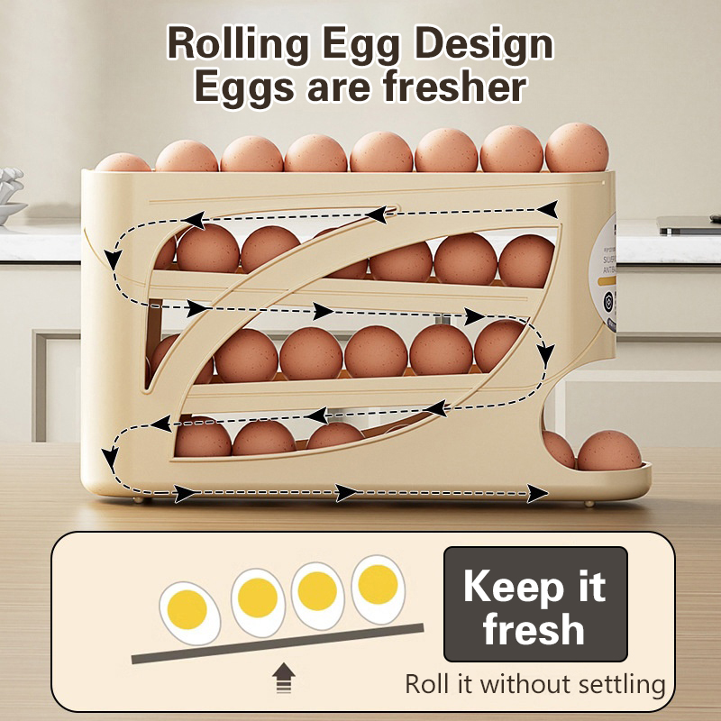 Rak Penyimpanan Telur Otomatis - Food Storage Rack For Kitchen ulasan dan harga