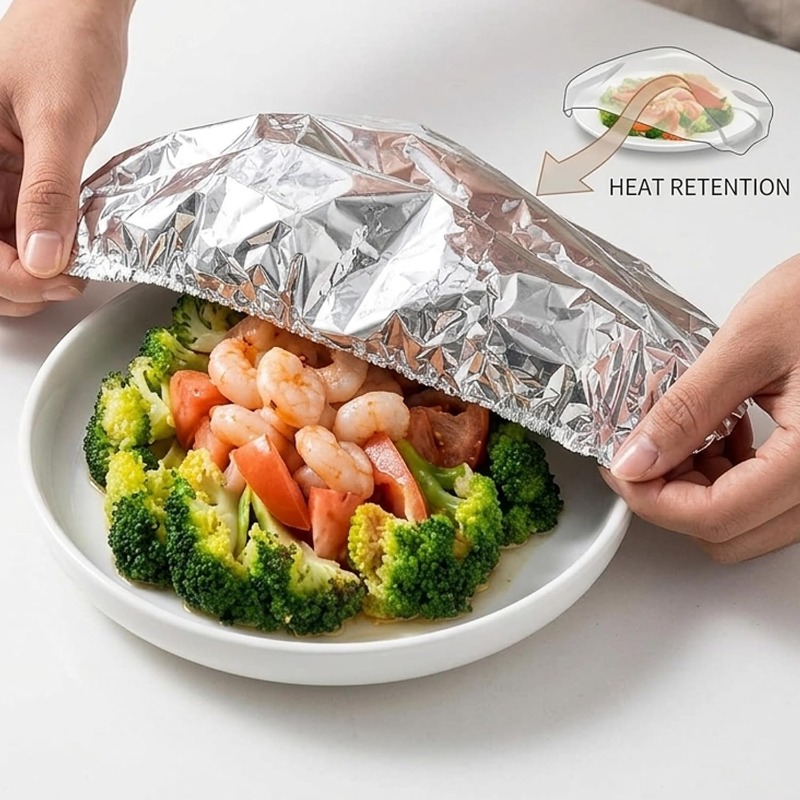 Penutup Isolasi Aluminium Foil - Food Storage With Colander ulasan dan harga