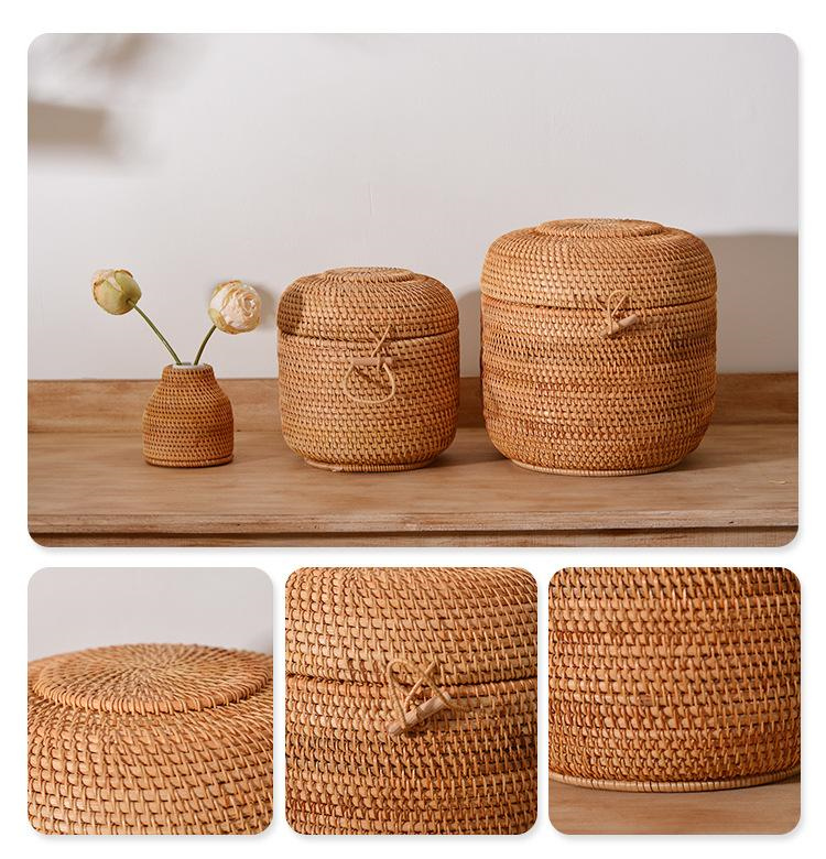 Kotak penyimpan teh rotan buat - Food Storage With Colander ulasan dan harga