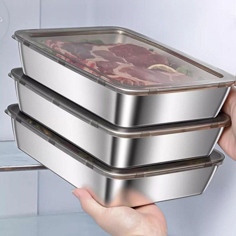 Nampan Sajian Stainless Steel  - Food Storage Table ulasan dan harga