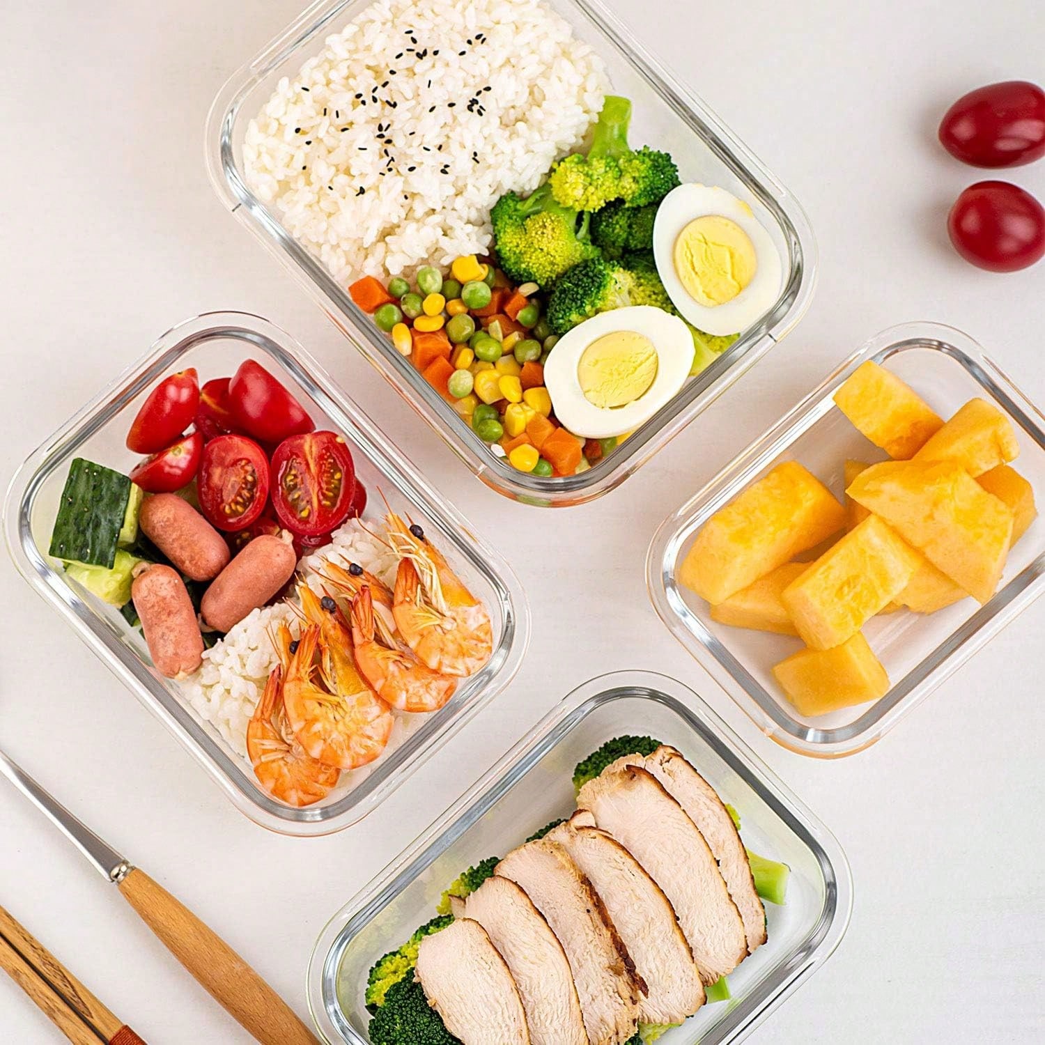 10 Wadah Makanan Kaca, Wadah P - Food Storage Prep Containers ulasan dan harga