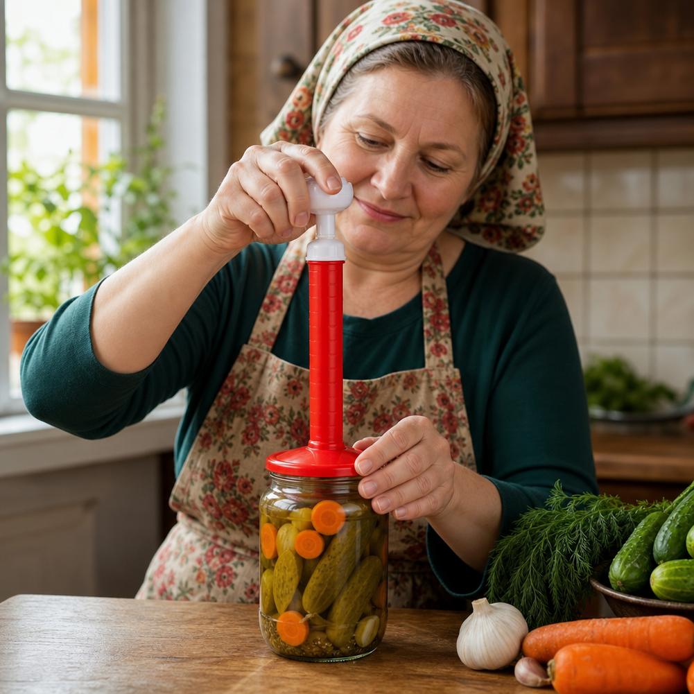 Tutup Stoples Vakum dengan Pom - Food Storage With Colander ulasan dan harga