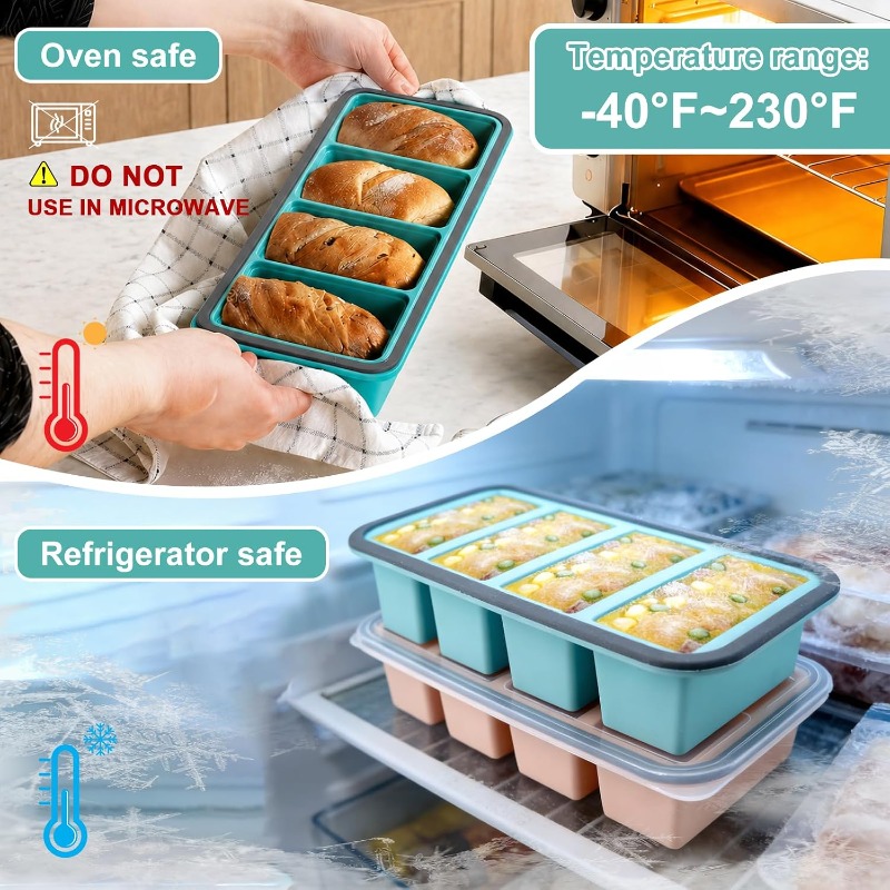 Cetakan Es Silikon dengan Tutu - Food Storage Prep Containers ulasan dan harga