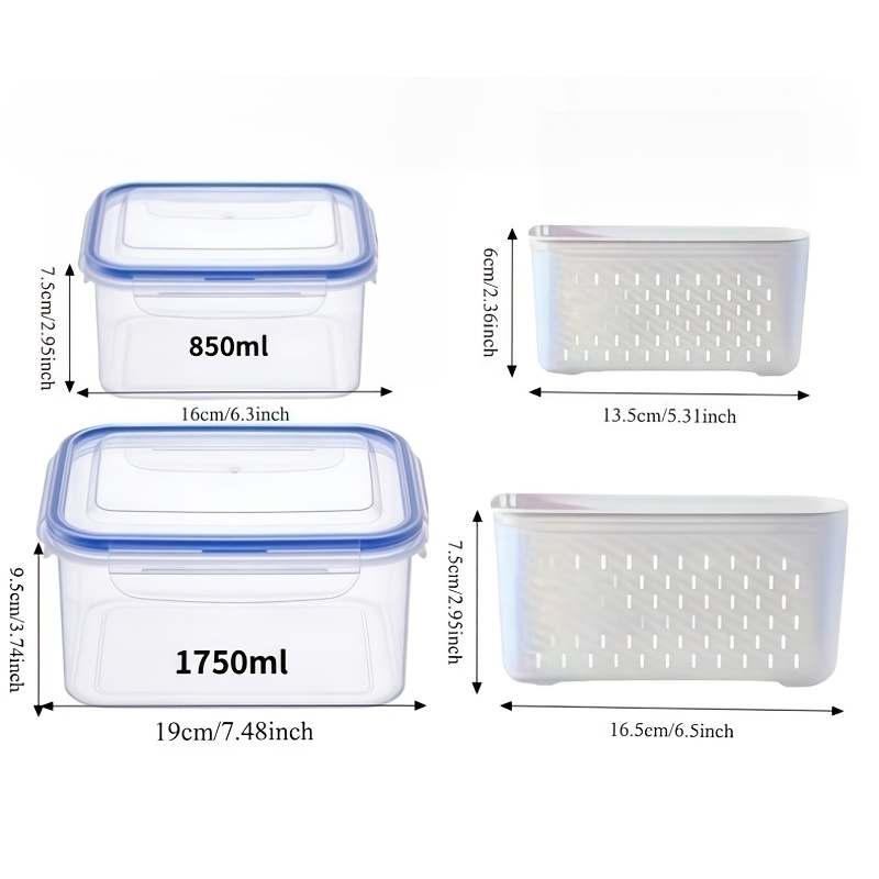 4pcs/Set Wadah Penyimpanan Mak - Food Storage Prep Containers ulasan dan harga