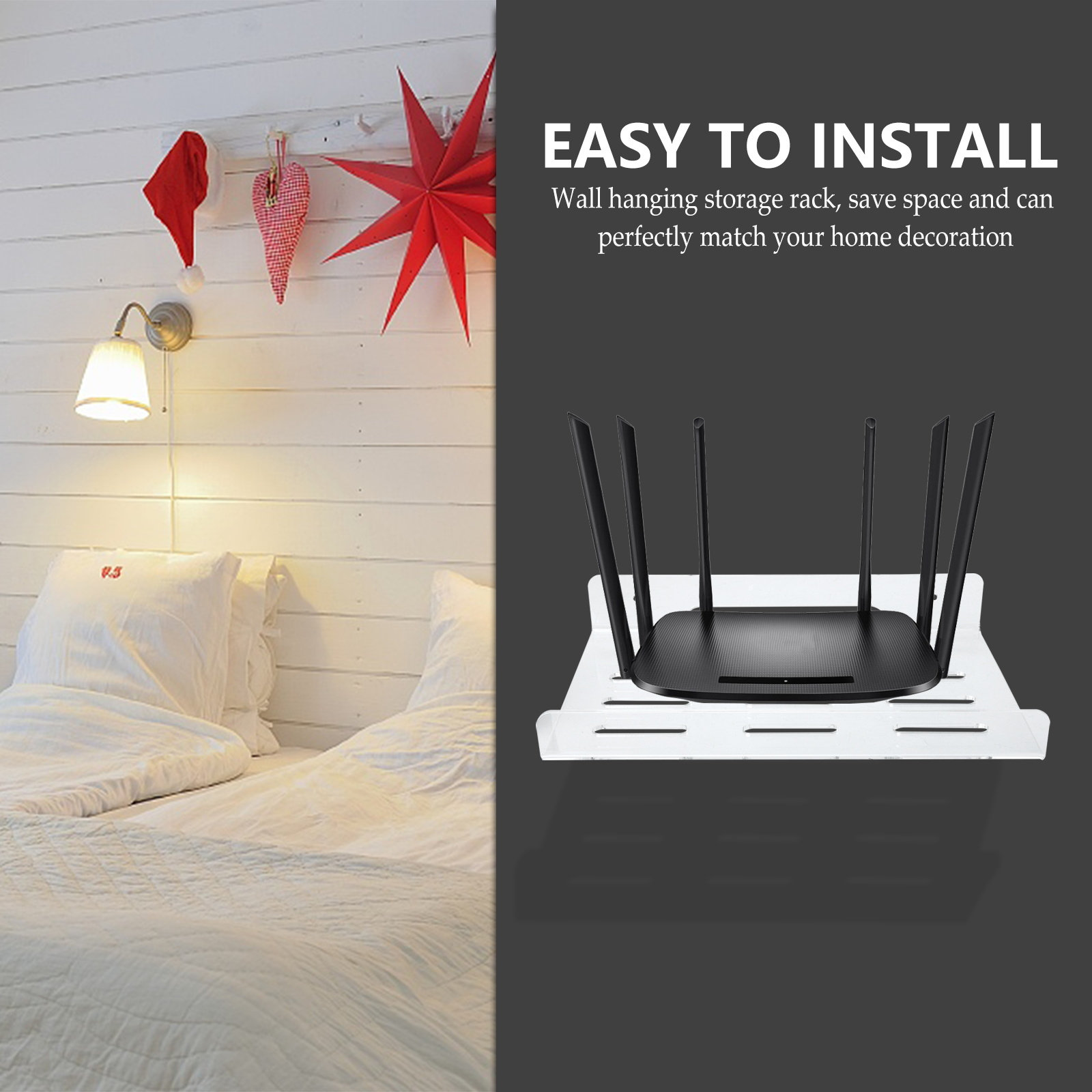 1 Set Rak Penyimpanan Router,  - Food Storage And Organizer ulasan dan harga