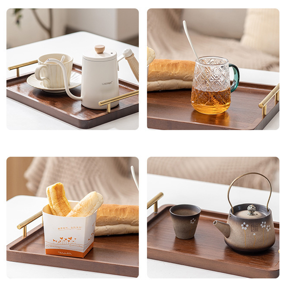 Nampan Saji Kayu dengan Pegang - Food Storage Table ulasan dan harga