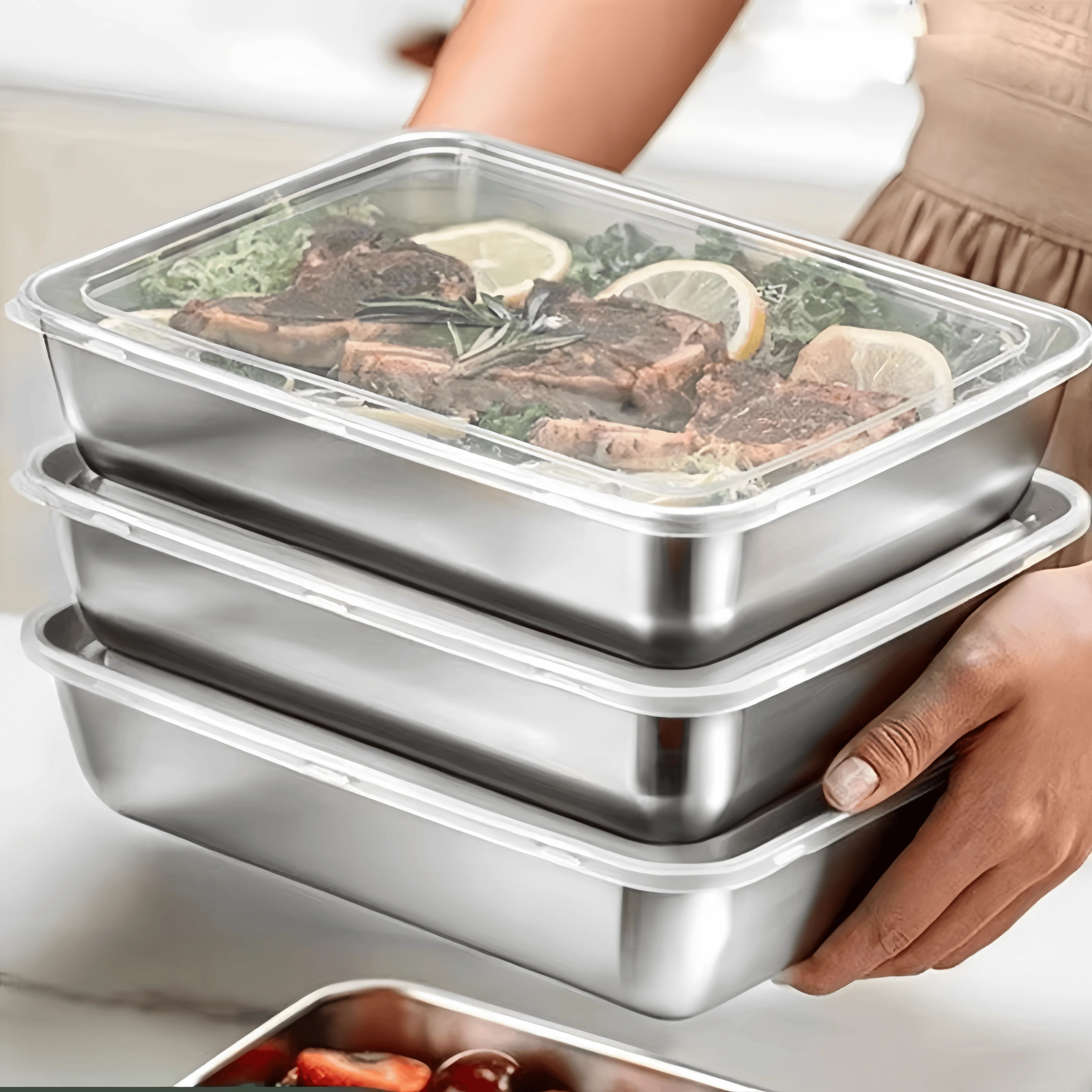 Kotak Makan Stainless Steel Ke - Food Storage For Refrigerator ulasan dan harga