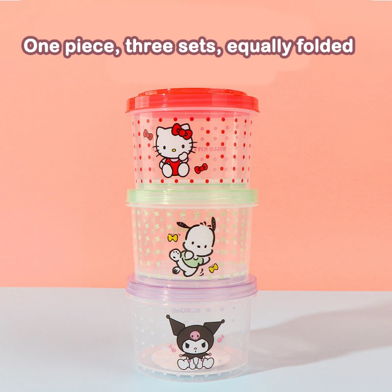 Set Kotak Bento Kitty 3 Buah W - Food Storage With Colander ulasan dan harga